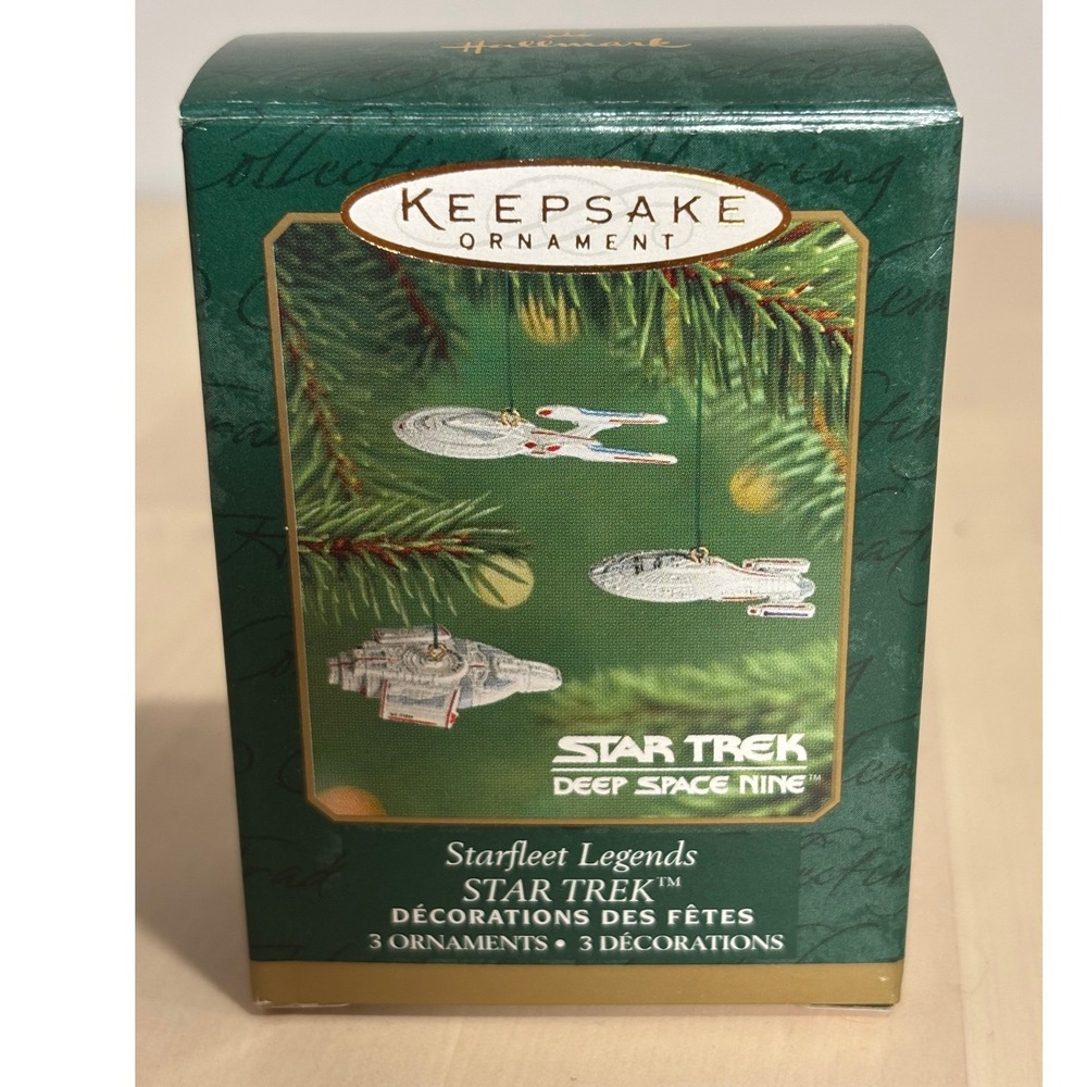 Hallmark Keepsake 2001 Star Trek Starfleet Legends 3 Ornament Set